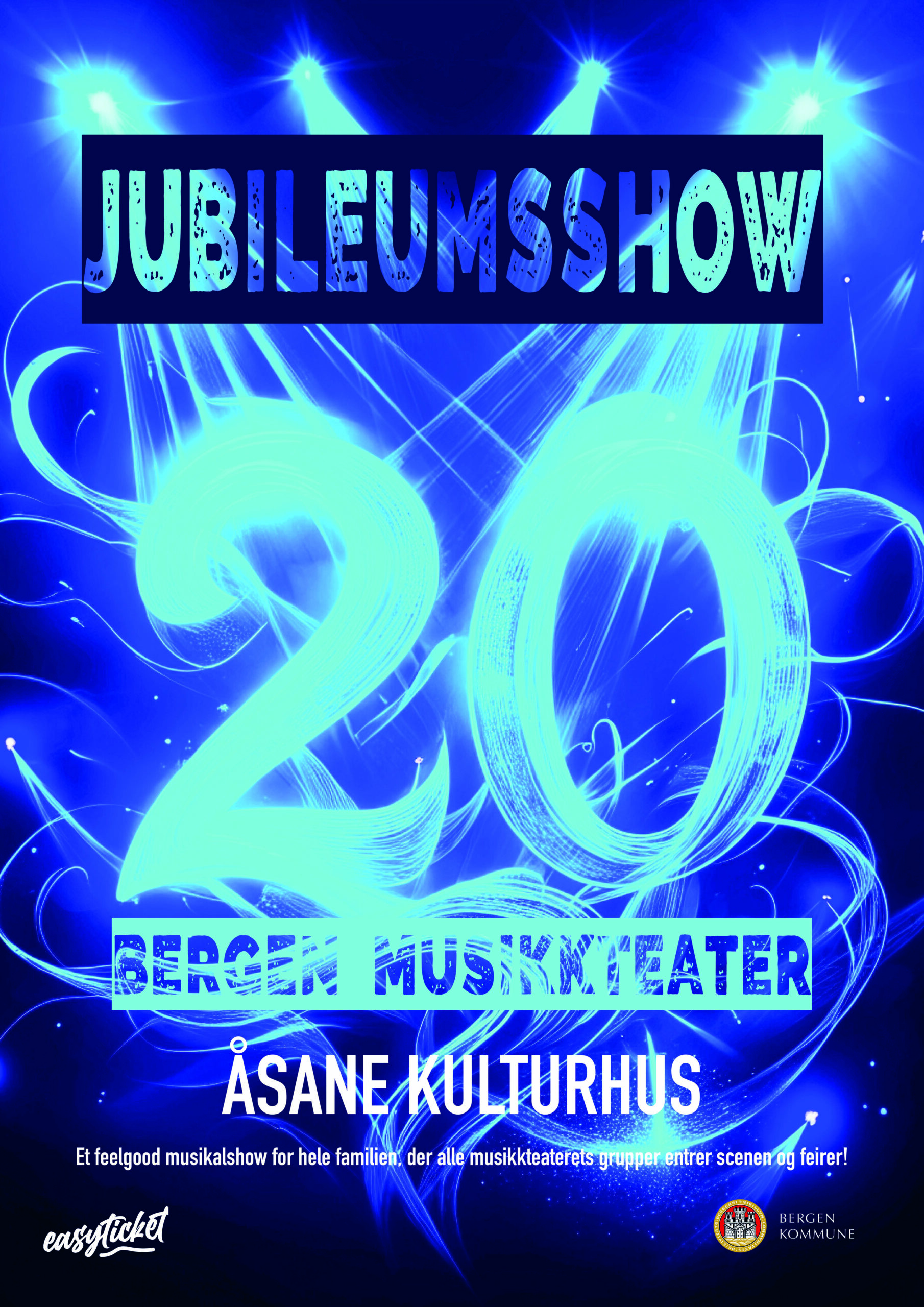 Jubileumsshow, Bergen Musikkteater 20 år!  Onsdag 10 des. kl. 18